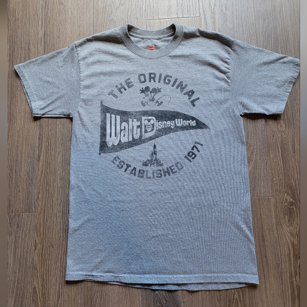 Disney World Graphic Tee - Gray - Medium